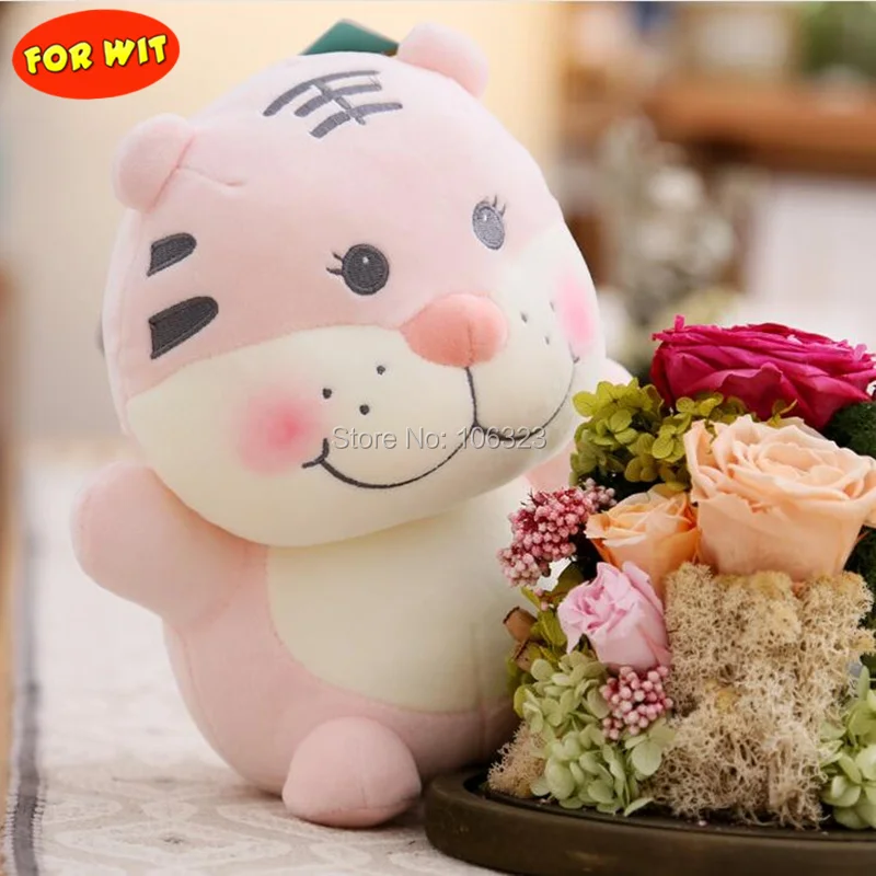 

Shipping to All Countries, Trade Price 10 pcs Plush Animal Toy, 8 Inch Smiling Lovely Tiger Dolls for Grasp Machine, School Gift