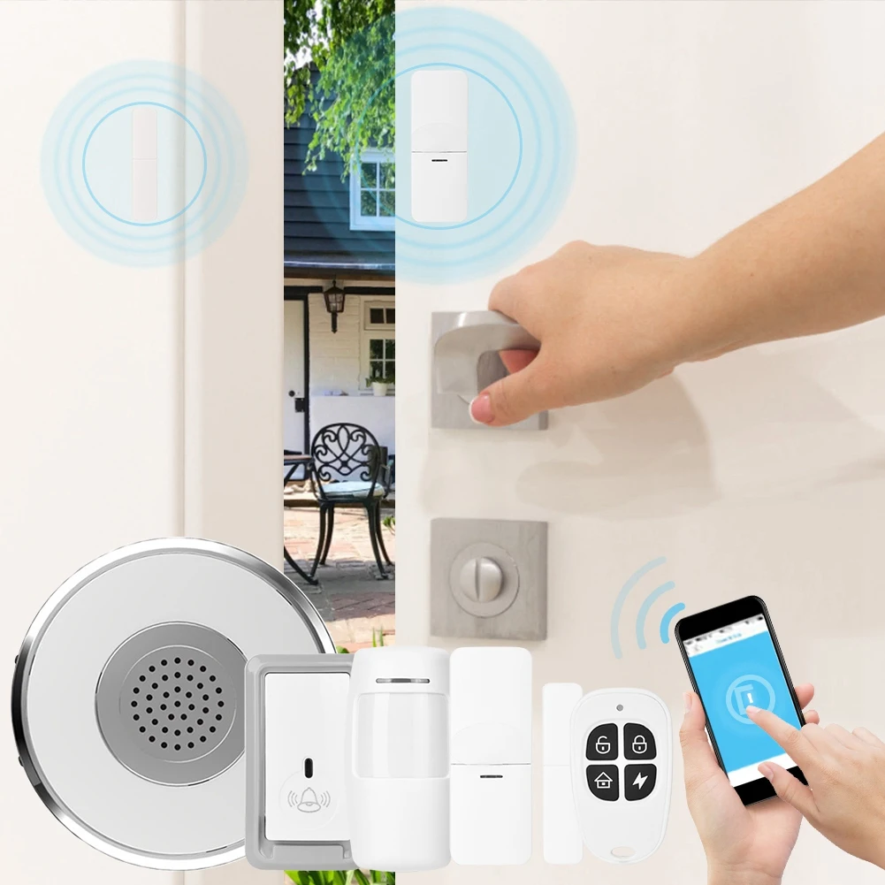 

WiFi Burglar Anti-theft Remote APP Control Alarm Detector with a Night Lamp 2019