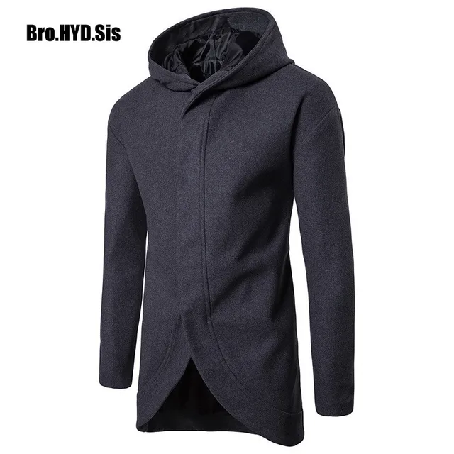 Zima mieszanki wełny trencz mężczyźni Slim Fit bluza z Zima mieszanki wełny trencz mężczyźni Slim Fit bluza z