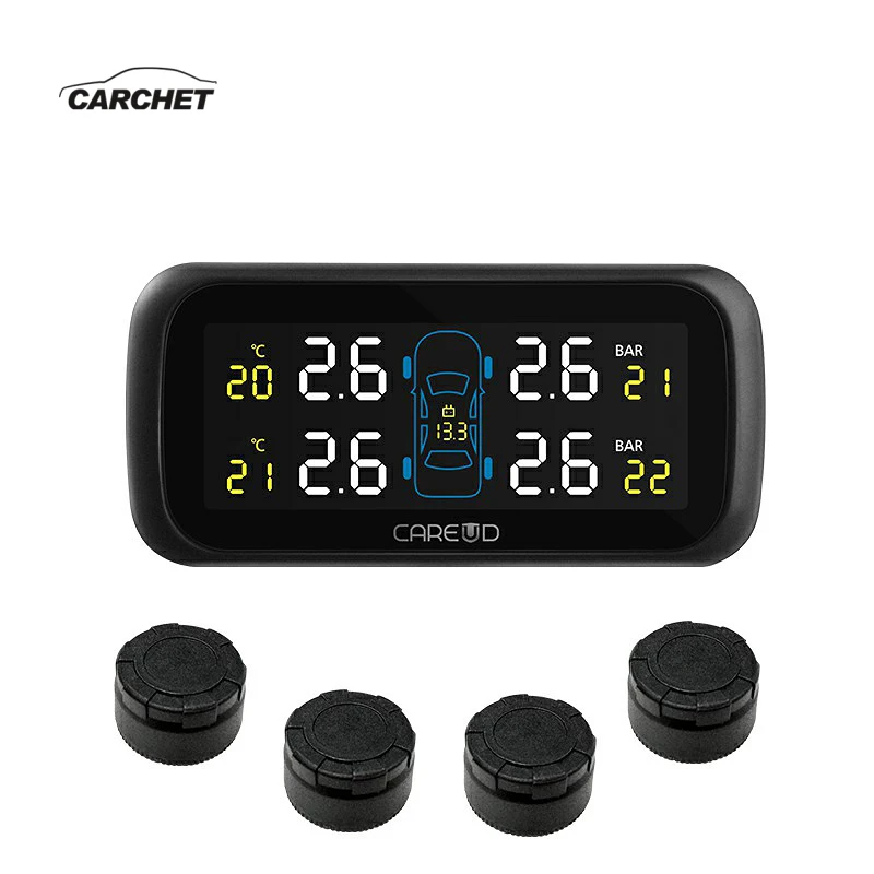 TPMS автомобильная система контроля давления в шинах 4 Внешняя/Внутренняя