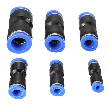 

6mm-16mm Pneumatic Push In To Connect Air Water Fitting Hose Tube Straight Union Reducer Fitting Pneumatic Push to Connect Air