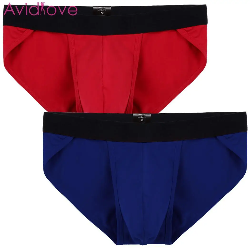 Avidlove/Новое мужское нижнее белье 2 шт./лот сексуальные мужские однотонные трусы