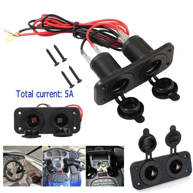 

Car Accessory Charger Cigarette Lighter Matrix Set of Cigarette Lighter Waterproof Car Boat Motorcycle Female Socket Set