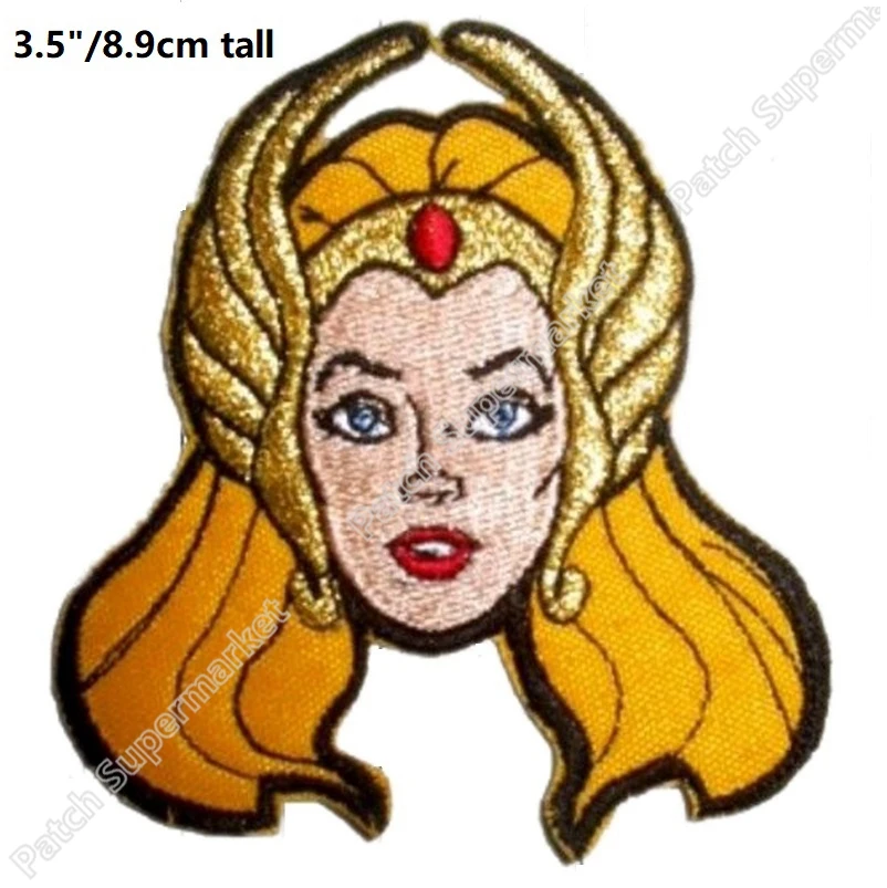 

3.5" She-ra Face patch POP MOTU He-man Hordak Princess Power Kowl Embroidered PATCHES cartoon party favor halloween costume