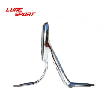 LureSport-MN 가이드 실버 스틸 프레임 가이드 블랙 링로드 수리 낚싯대, 빌딩 부품 수리 DIY 액세서리, 10 개