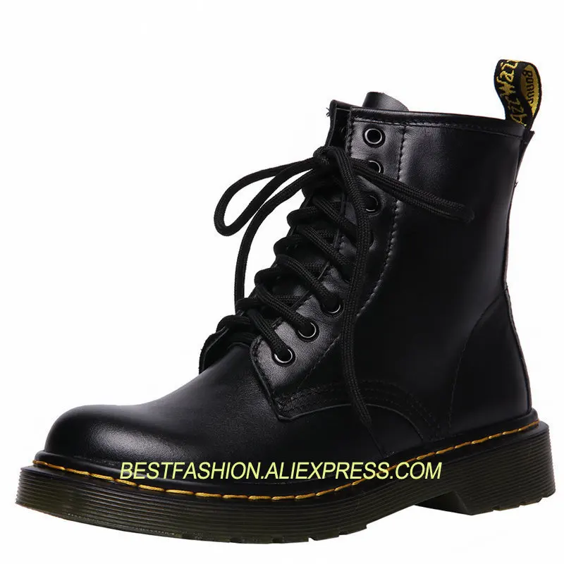 

leather Martin boots large size leather short boots shoes woman snow boots Martin boots