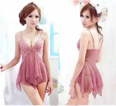 

2019 Sexy Women's Lingerie Dress PVC Leather Wet Look Mini Dress Bodysuit Clubwear