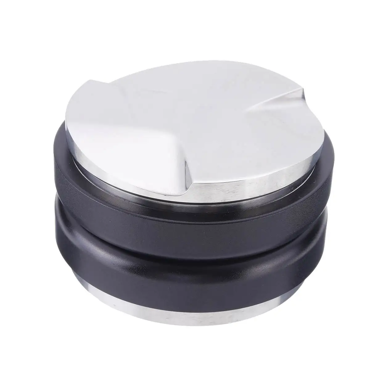 مزدوجة رئيس قابل للتعديل سدادة قهوة الفولاذ المقاوم للصدأ شقة قاعدة ثلاثة بزاوية اندلق القهوة الموزع مستوي أدوات Coffeeware