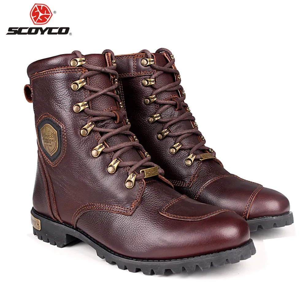 

SCOYCO VIBRAM Motorbike Moto Biker Motorcycle Boots Motorboats Men Boot Motorcycle Riding Shoes Waterproof Botas Protector Boots