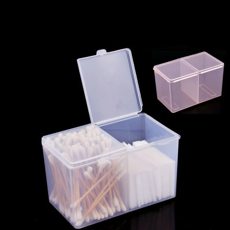 

Clear Cotton Swab Organizer Holder Cotton Pad Storage Box Transparent Remover Paper Makeup Desktop Tool Jewelry Case Container