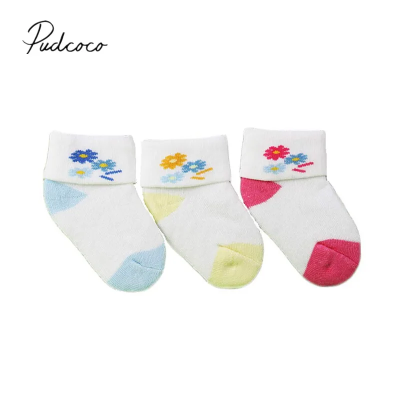 2019 Brand New 3Pairs/Packet Baby Boy Girl Cotton Cartoon Socks Newborn