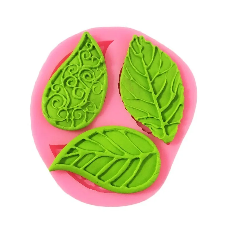 

Silicone Mold Cake Decorating Tools 3 Leaf Shape Fondant Molds For Baking DIY Confectionery Pastry Chocolate Mold Kitchen Tools