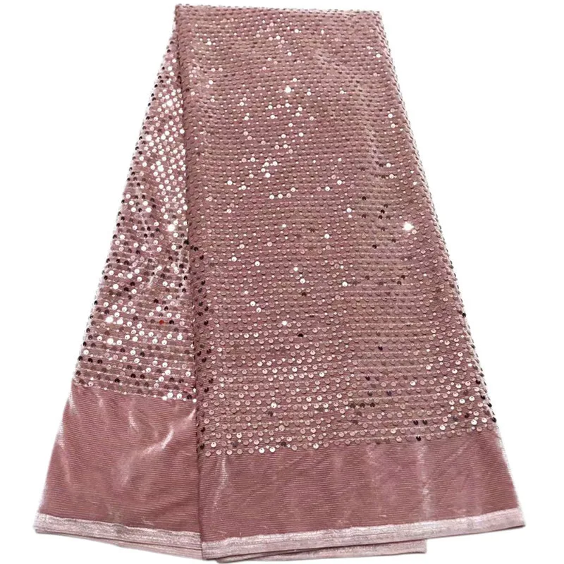 

High Quality Laser Cutting Fabric with big nice Sequins AFV3 Free Shipping Wedding Dress Velvet Lace Fabric