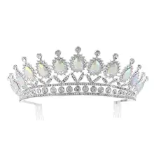 1 шт., стразы, большая корона с гребнем, головной убор, сплав, корона, головной убор, элегантный головной убор для женщин и девушек