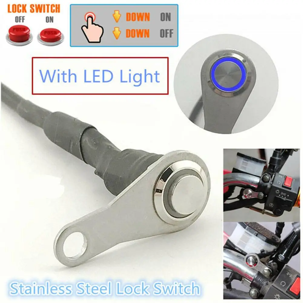 

Electric Motorcycle Light LED Headlight Handlebar Switch Motorcycle Switch ON OFF Handlebar Mount Push Button 12V For Work Light