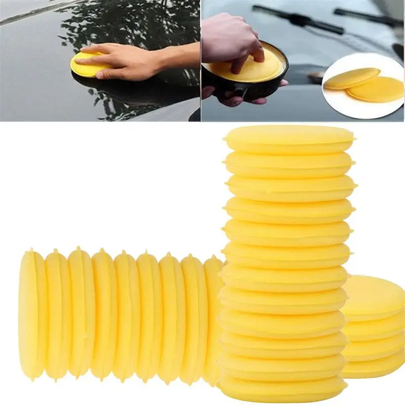 

24PCS/Set Car Cleaning Sponge Pads Polishing Foam Waxing Wax Applicator Washing Pad Car Washing Tool Auto Care Car Accessories