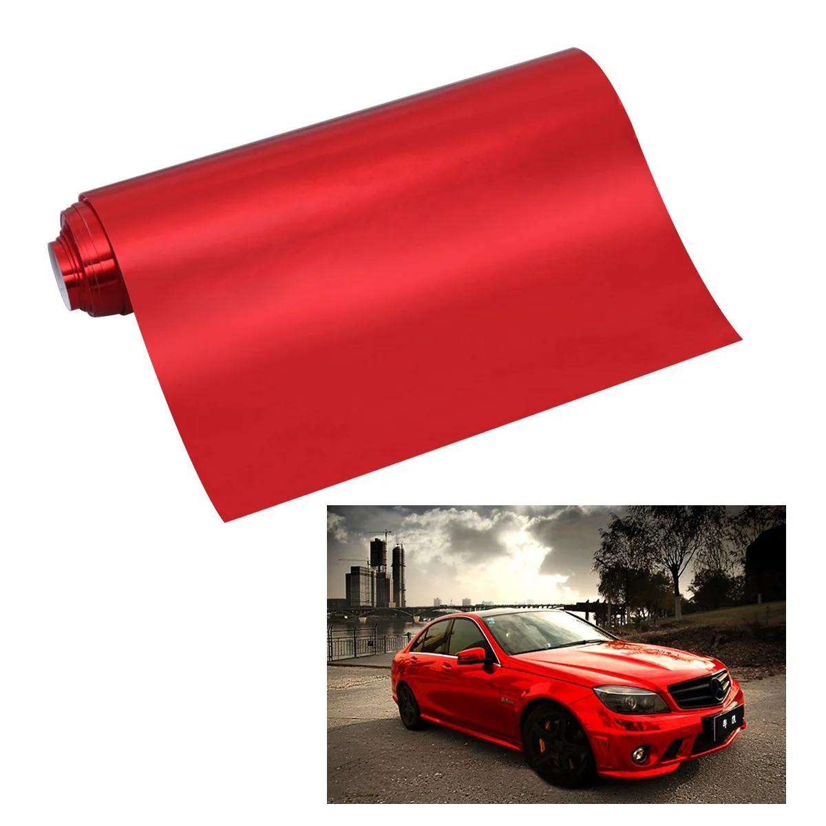 

12 X 60 Inch Car Reflective Stickers Satin Electroplating Vinyl Film Wrap Sticker Sheet Air Release Adhesive Car Styling