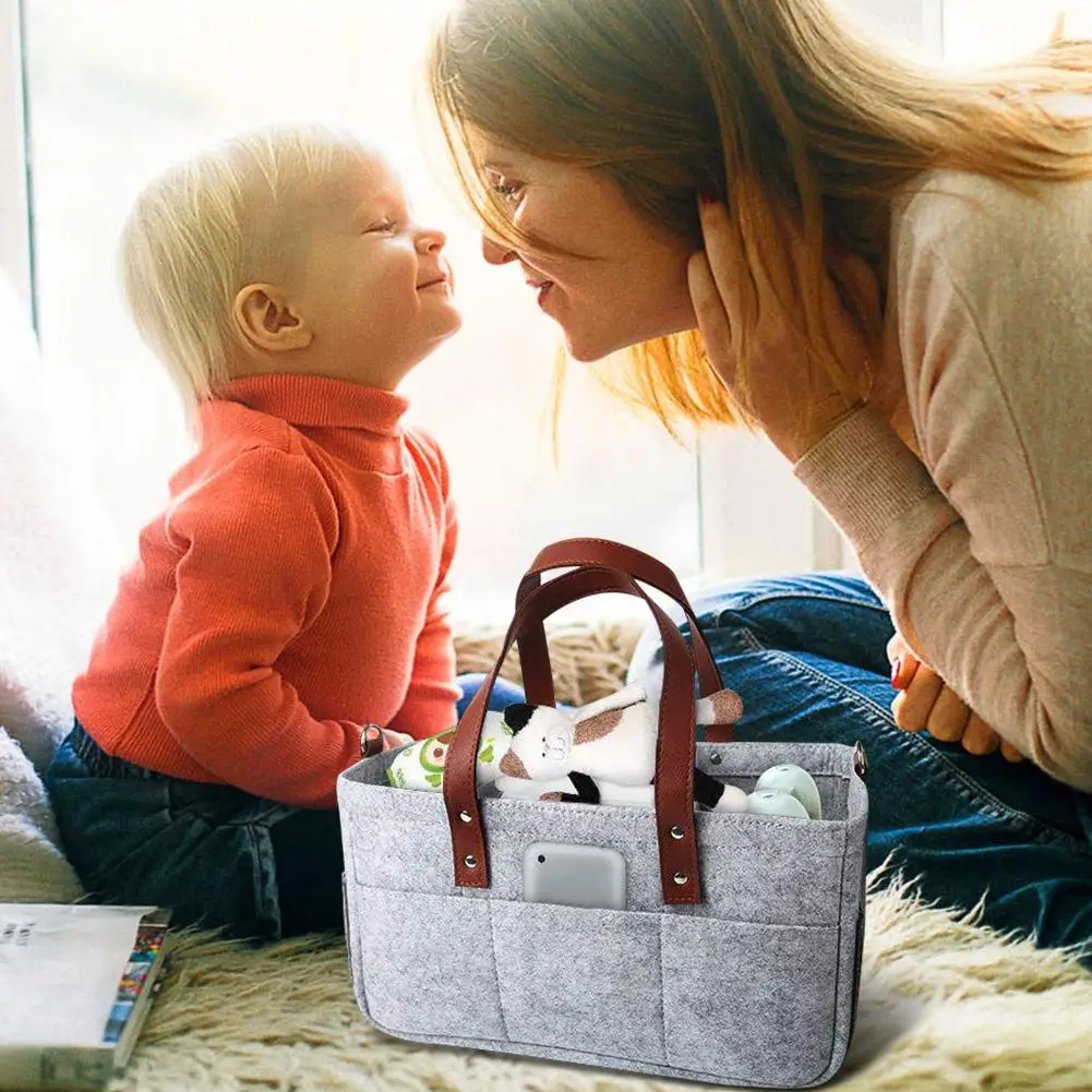 Foldable Baby Diaper Caddy Organiser/Removable Lid Storage Bag Kid Toys Portable Bag/box For Car Travel Changing Table Organizer