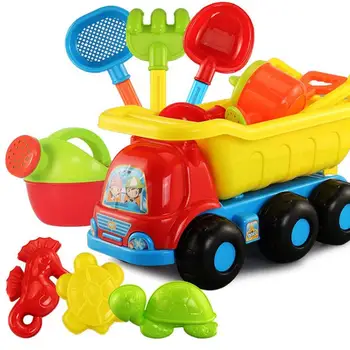 

Summer Beach Toy Car Set Sandbeach Car Model with Sand Tools Kids Colorful Beach Bath Toys Early Educational Gifts for Children