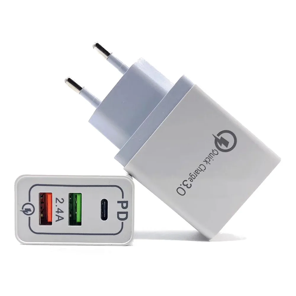 

5V 2.4A QC-3.0 USB Charger Power Adapter For Smartphone Tablet PC US EU Plug Universal Charger Conventor