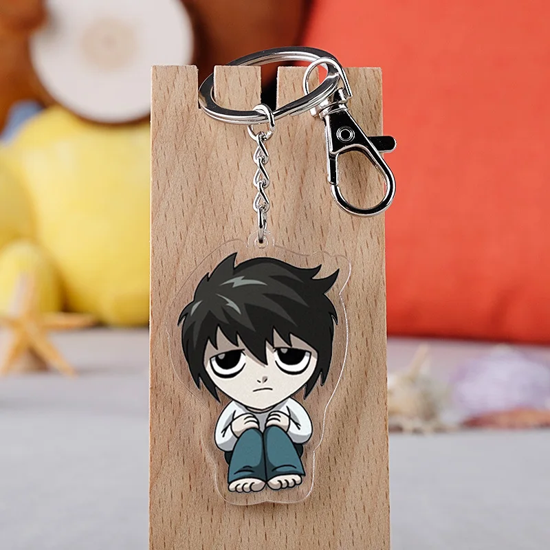 Брелок для ключей Death Note Chians Chibi Yu Gi Oh Мультяшные двусторонние акриловые