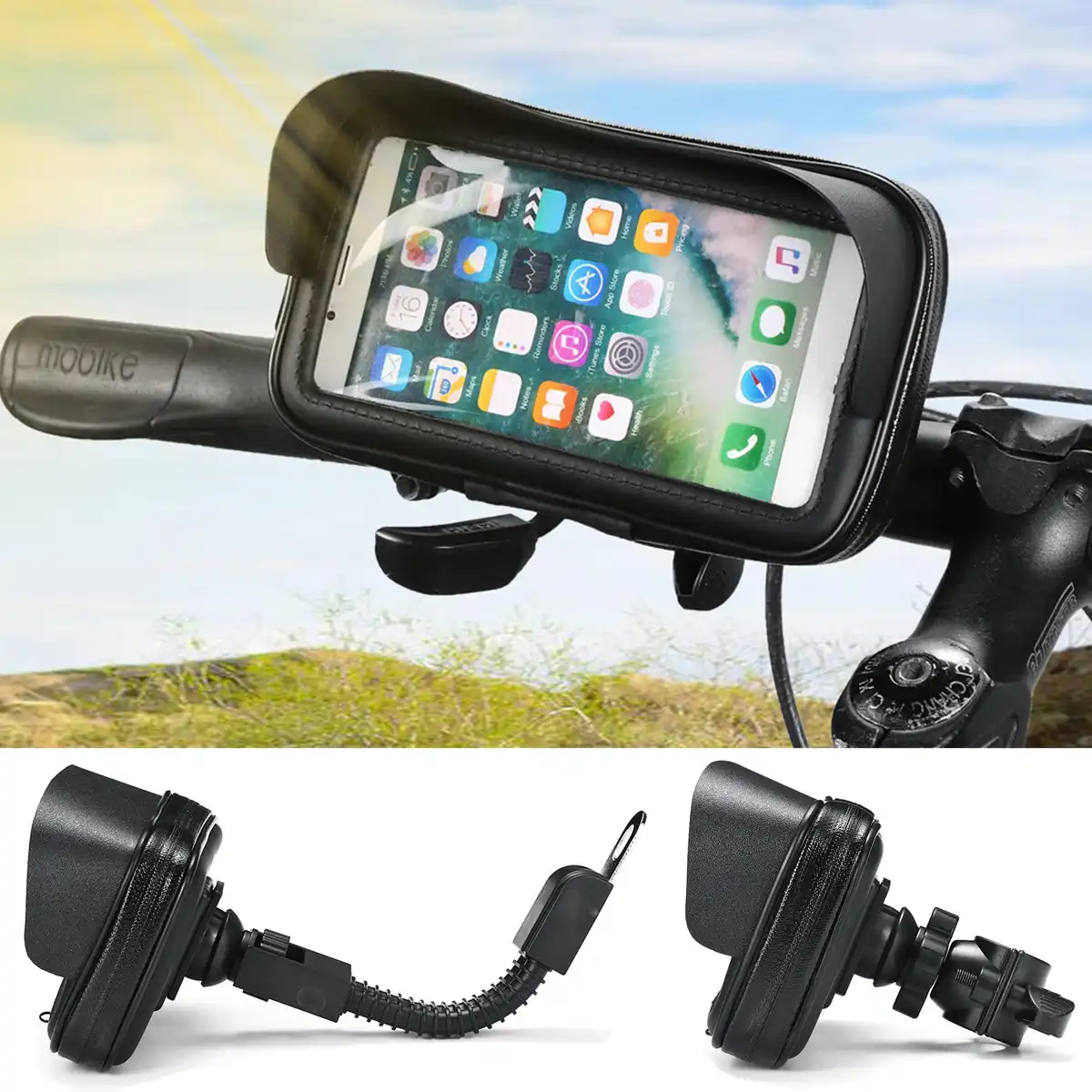 waterproof motorcycle sat nav holder