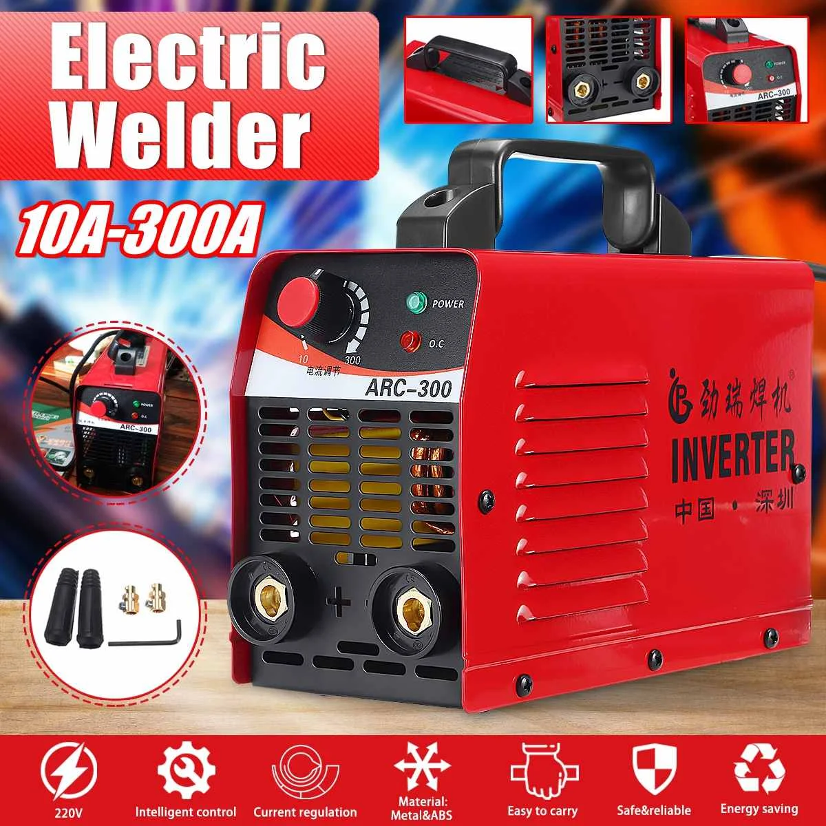 

ARC-300 220V Electric IGBT Inverter Welding Machine MMA ARC ZX7 Soldering LCD 10-300A