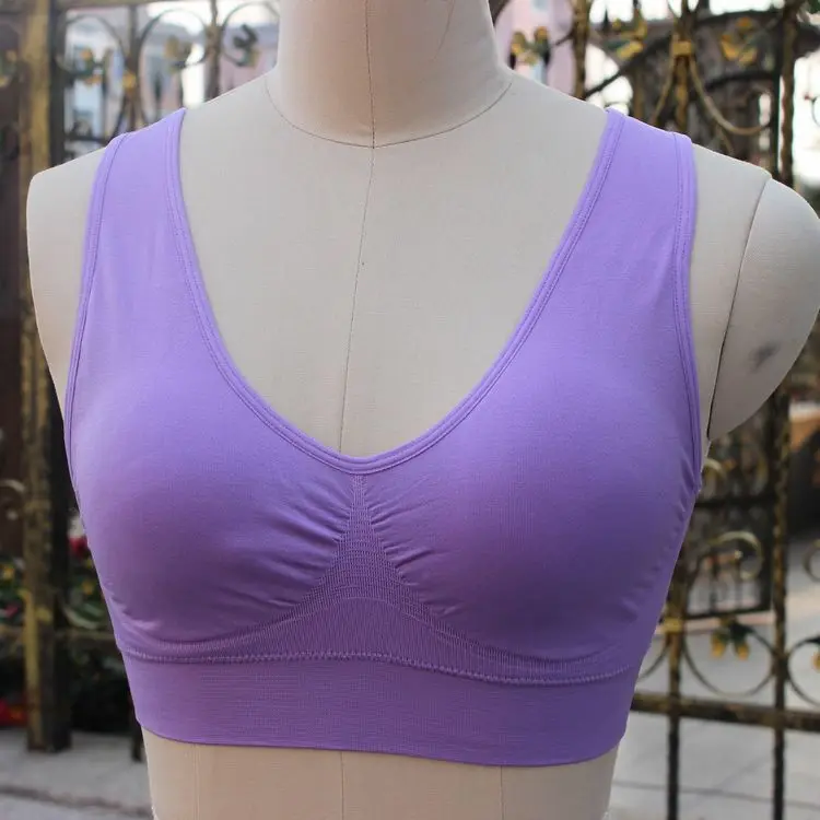3pcs/set sexy genie bra With Pads Seamless push up bra plus size XXXL underwear wireless (black/white/nude) (red/blue/purple) 22