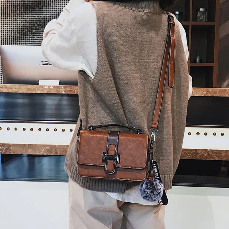 

H03 Small Bag Woman Package A Tide Less Girl Student Joker Single Shoulder Package Oblique Casual Solid Cell Phone PocketB147