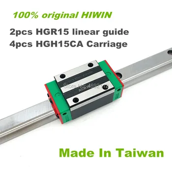 L600mm linear guide//rail 2pcs Hiwin HGR15 4pcs HGH15CA linear blocks for CNC
