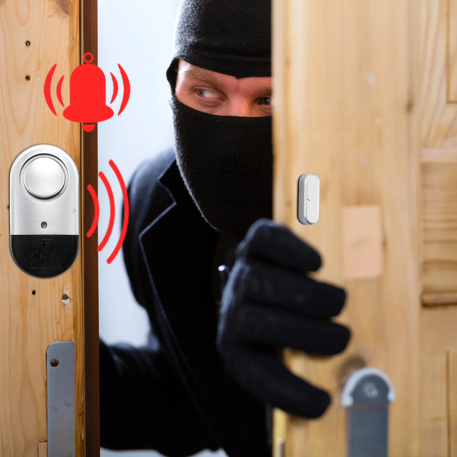 

Mini 130dB Wireless Golden Security Home Window Door Burglar Security Alarm System Magnetic Sensor For Home Security System