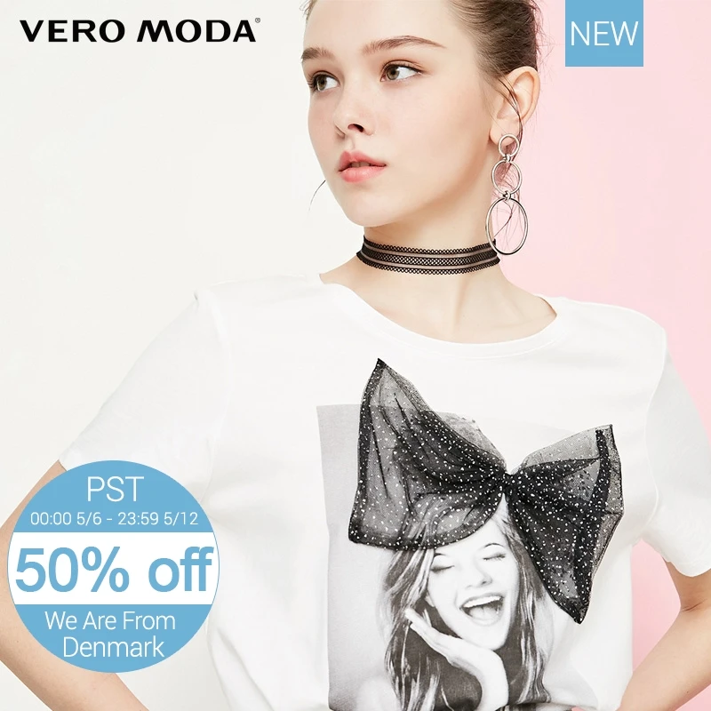 

Vero Moda Women's 3D Bowknot T-shirt |318301508
