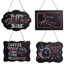 4 шт. двухсторонние подвесные черные доски мел доски для сообщений с жидкие ручки Ластик для бара вечерние домашний декор