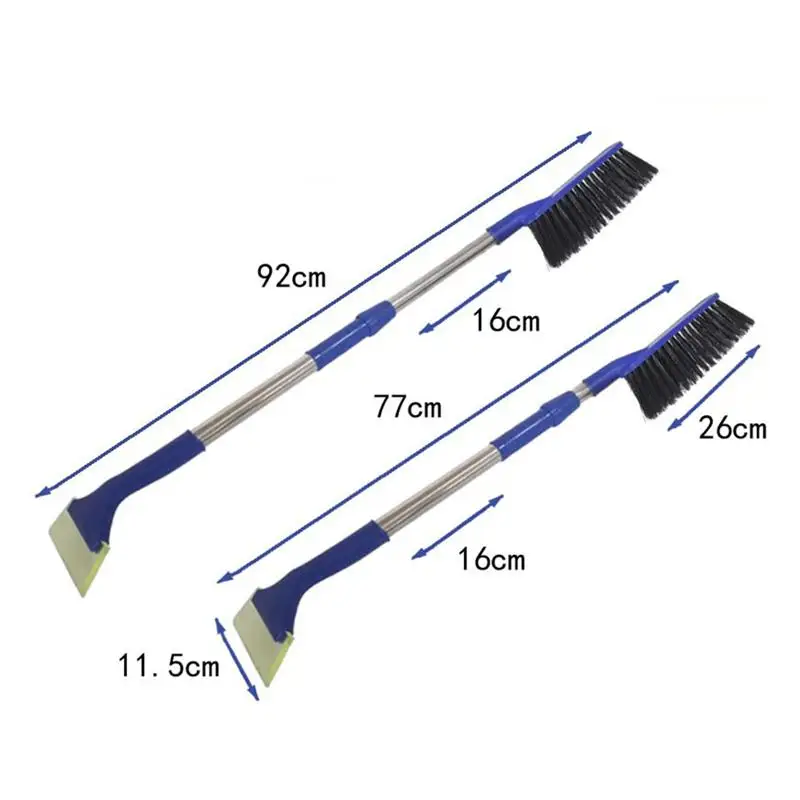 1 Pc Telescopic Windshield Window Extra Long Multifunction Snow Shovel Cleaning Tool Brush Scraper for Cars Trucks SUV