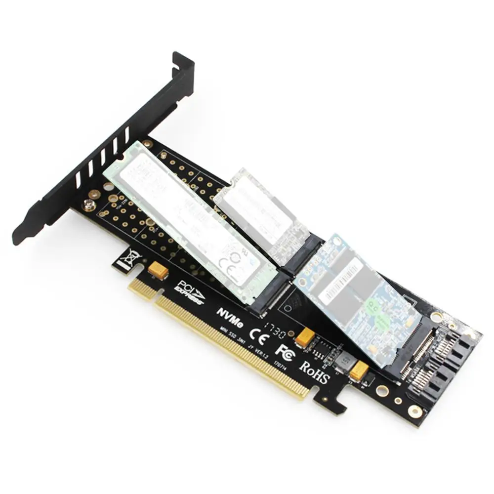 JEYI SK16-PRO NVME адаптер NGFF x16 PCI-E3 полная скорость M.2 2280 алюминиевый лист теплопроводность силиконовая пластина-вентилятор охлаждения SSD