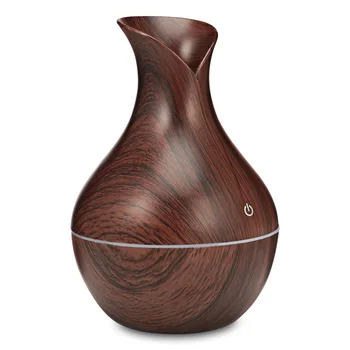 

FIMEI XBH-038A USB 130ml Air Humidifier Oil Aroma Vase Shape Wood Grain Mini Mist Maker LED Night Light Aromatherapy Humidifiers