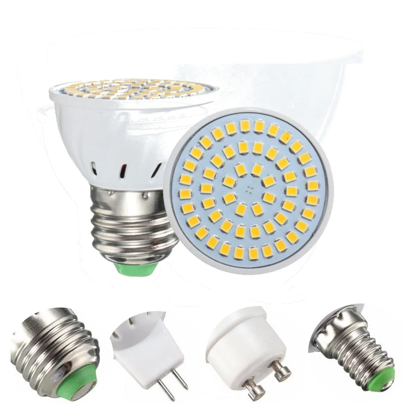 Самые низкие цены нерегулируемых 4 W 2835SMD 54 светодио дный лампа E27/E14/GU10/MR16 Spotlight светодио дный пятно света лампы 220/110 V Главная светодио дный