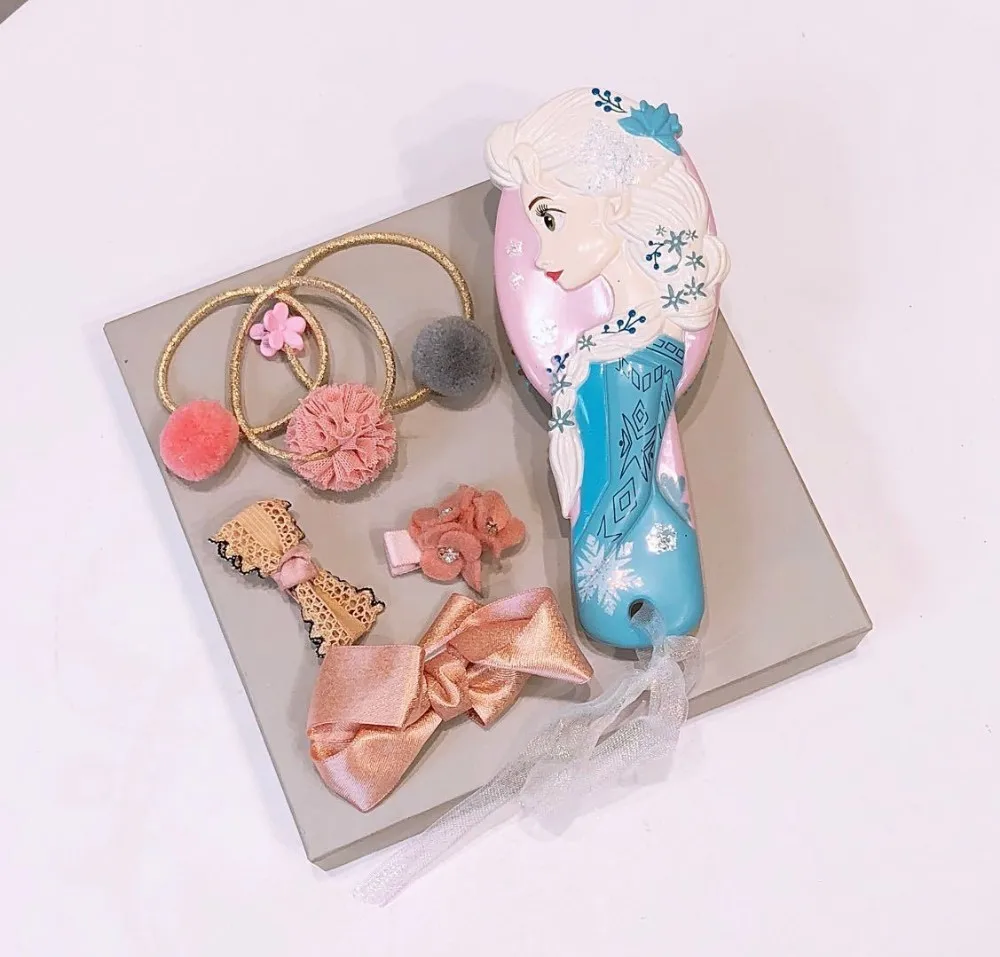 Disney Comb Cartoon Princess Comb Set The Frozen Elsa Snow White Ariel Headwear Head rope Set New Year Christmas Lovely Gift Disney Comb Cartoon Princess Comb Set The Frozen Elsa Snow White Ariel Headwear Head rope Set New Year Christmas Lovely Gift