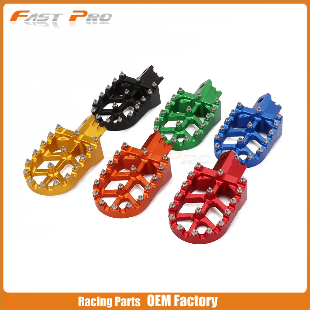 Красный ЧПУ подножки педали Подставки для Lucky MX Thumpstar Explorer Braaap Atomic Pitpro Pitster Pro Pit Dirt Bike - изображение