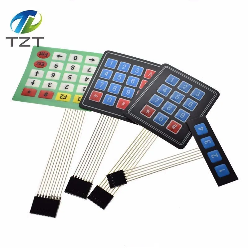

TZT 1 x 4 4*4 Matrix Array Matrix keyboard 4 12 16 20 Key 1x4 3x4 4x4 4*5 Membrane Switch Keypad for arduino smart car