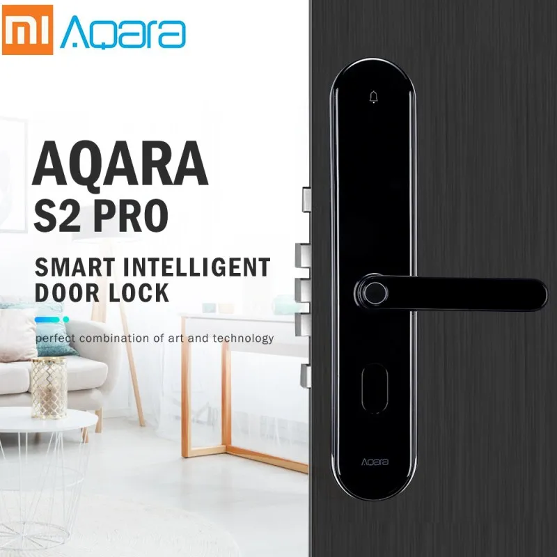 

Xiaomi Aqara S2 Pro Smart Intelligent Door Lock Password Fingerprint Key Unlock APP Real-Time Monitor Privacy Lock Home Device
