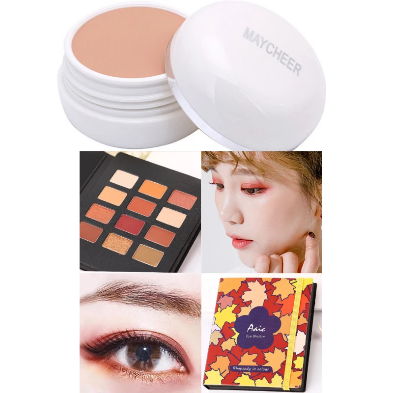 

Concealer isolation foundation+Silk soft color palette 12 Color Eyeshadow
