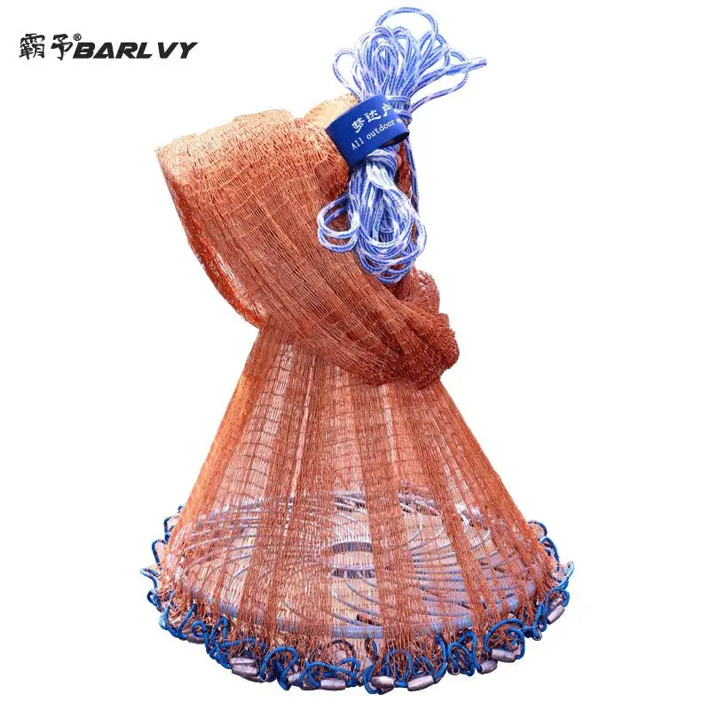 

Upgraded Frisbee Type US Foundry Net 3m-7.2m Easy Flying Fishing Tool Small mesh Outdoor Hand-throwing