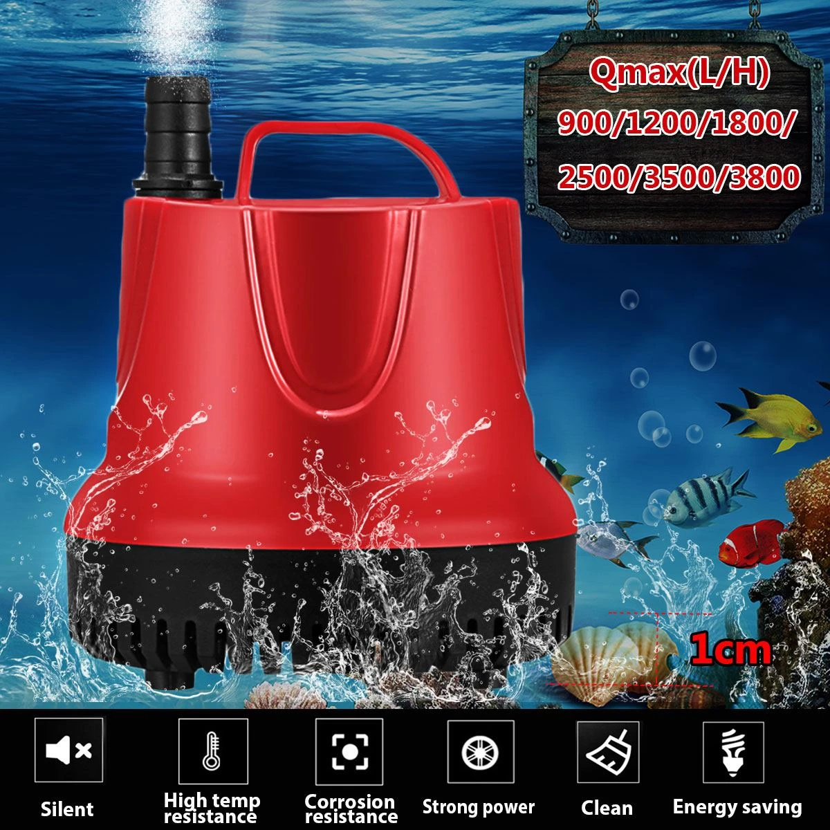 Submersible Water Pump Aquarium Fish Tank Spout Feature Pond Pump Fountain Pump