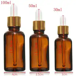 30-100 мл Reagent Eye Dropper Drop Amber стеклянная бутылка ароматерапия Пипетка для жидкости бутылка бутылки для многоразового использования жидкий