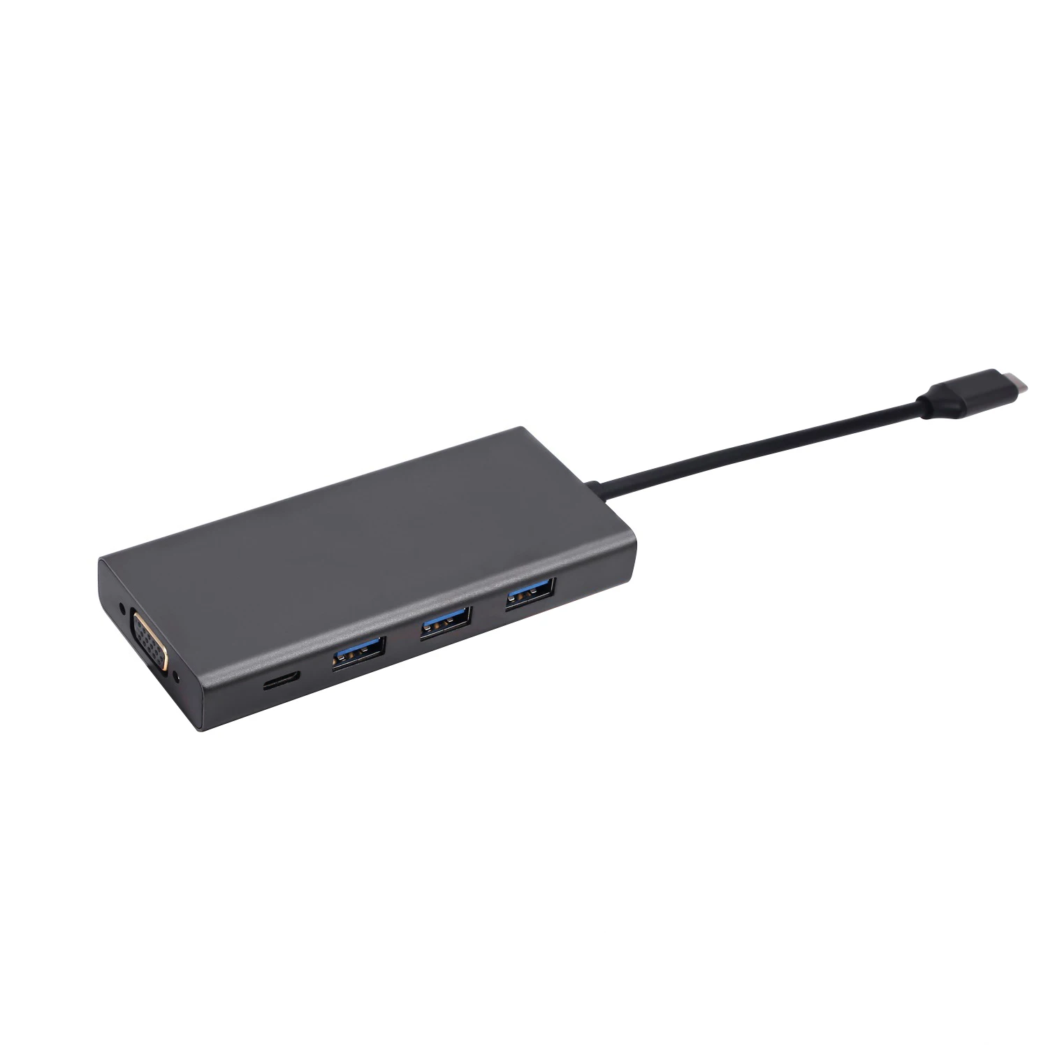 

New-5 In 1 USB C Hub, USB Type C 3.1(Compatible Thunderbolt 3) To VGA, USB-C To VGA/USB 3.0 USBC PD Port For Macbook/Pro, Dell