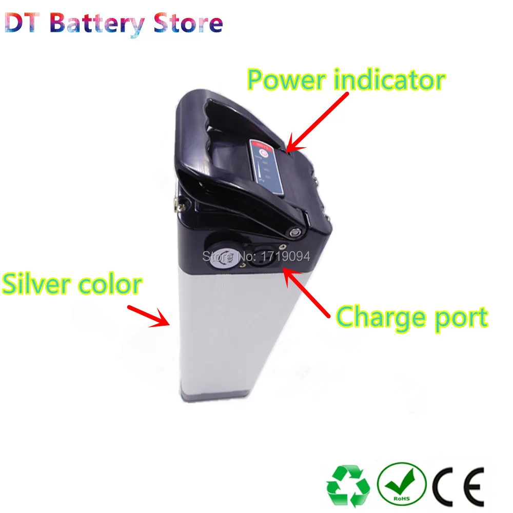 Bargain Price for  Free shipping 48v 10ah lithium ion folding city bike scooter silver fish e-bike battery pack for 35