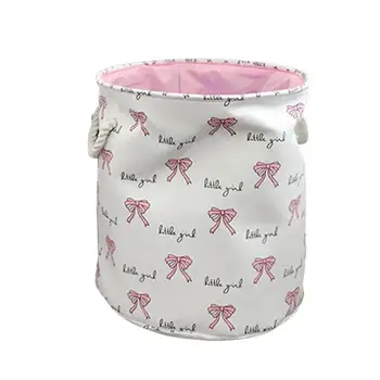 

Printed Laundry Baskets Folding English Letters Linen Fabric Laundry Organizing Basket
