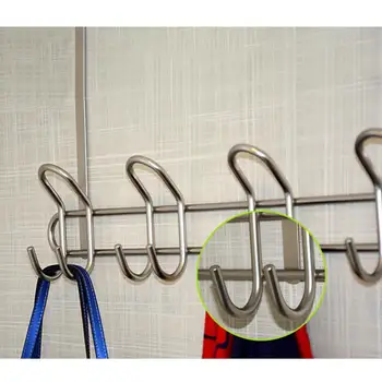 

Adeeing Free Door Back Iron Hanger for Clothes Towel Hats Storage