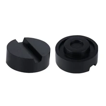Universal 2Pcs Slotted Frame Rail Protector Disk Pad for Pinch Weld Side JACKPAD